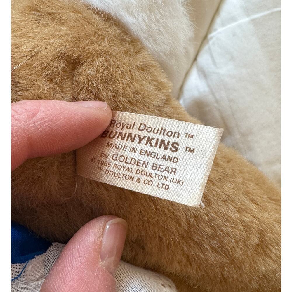 BUNNYKINS Vintage 1985 Soft Toy by Golden Bear Girl Bunny 15" England - Picture 3 of 4